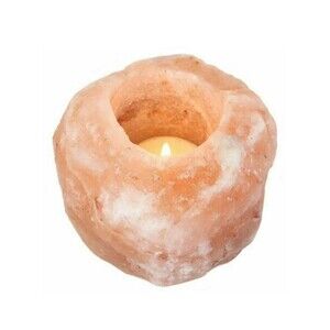 NATURAL HIMALAYAN SINGLE SALT CANDLE HOLDER TEALIGHT CRYSTAL ROCK SALT NEW